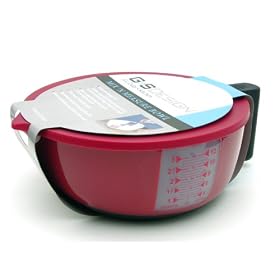 G&S Design 3-Quart Mix and Measure Bowl, Red by G&S Design
