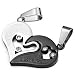 2pcs Mens Black Silver Stainless Steel Heart Couple Lovers Pendant
