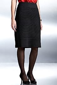 Knee Length Ribbed Skirt Knee Length Ribbed Skirt