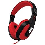 NAXA Electronics NE-934 RED DJZ Ultra Plus Headphones and Earphones Combo, Red