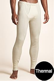 Ribbed Thermal Longpants with Wool