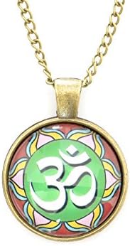 Om Necklace Namaste Om Pendant Yoga Jewelry Om Charm Zen Necklace