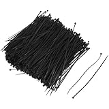 uxcell 1000 Pcs 140mm x 2mm Self Locking Wire Cable Zip Tie 5.5" Black