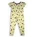 B.T. Kids - Girls 2-Piece Short Sleeved Cotton Pajama Set, Yellow, Red