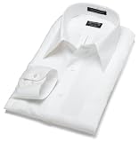  : Arrow Men's Wrinkle Free Fitted Herringbone Long Sleeve, White, 16.5 - 34/35