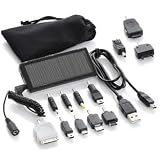 JuiceBar JB01S Pocket Solar Charger w/USB, Carrying Bag & 12 Adapters Included