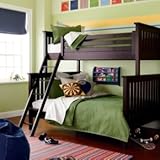 Kids Bunk Beds: Kids Twin - Over - Full Espresso Simple Bunk Bed