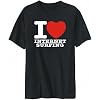 I love Internet Surfing Black T-Shirt Mens