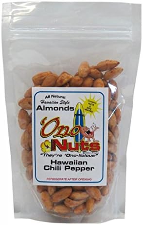 Ono Nuts Roasted Almonds Hawaii Chili Pepper 7 oz. Bag