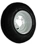 5-hole 8" x 3.75" White Trailer Wheel & Tire (590 lb. capacity)