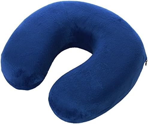 United Medical Technologies Super Soft &amp; Ergonomic Design Memory Foam Home &amp; Travel Neck Pillow, Blue
