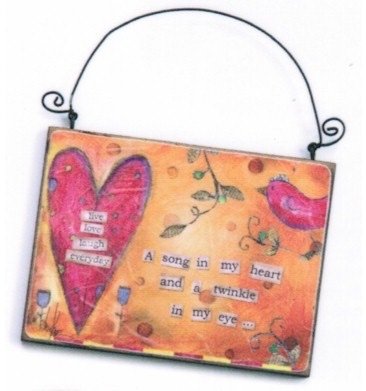 Demdaco Joyful Nest Song in My Heart Plaque