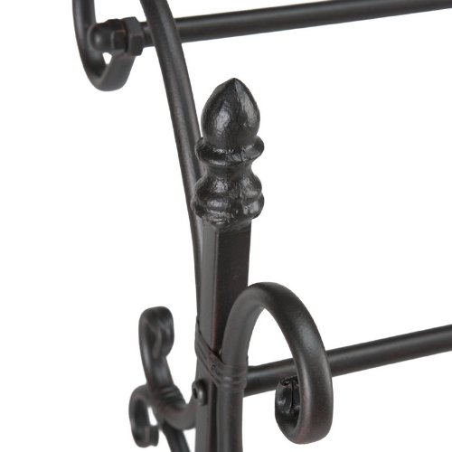 Iron Metal Blanket Towel Rack in Matte Black