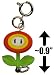 Fire Flower ~0.9" Mini Figure - New Super Mario Bros Wii Zipper Pull/Charm Series (Japanese Import)_s-1