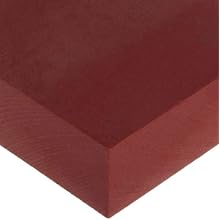 Rulon LR Sheet, Maroon, 1/4" Thick, 3" Width, 3" Length