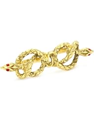 Shameless Jewelry "Animal Attraction" Gold- Plated Double Snake Ring, Size 7/8