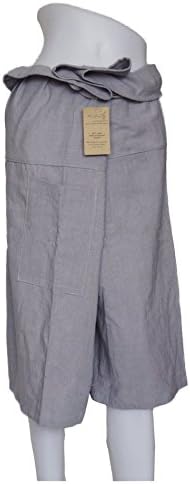 SellerGiveOrBuy Grey Yoga Massage Wrap Trousers Fisherman 3/4 Knee Height Pants Unique for Women & Men, Northern Thai Style