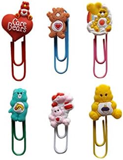 Abseco 6pcs Care Bears Bookmark Paperclips