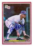 Bob Horner Autographed/Hand Signed 1984 Donruss All Stars #10 postcard baseball card (Atlanta Braves
