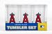 3 ANAHIEM ANGELS PLASTIC TUMBLERS - Los Angeles Angels