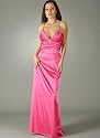 Pleated Strappy Lace Tie Back Dress for Bridesmaid Formal Prom