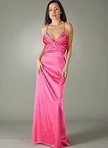 Pleated Strappy Lace Tie Back Dress for Bridesmaid Formal Prom