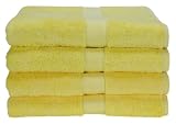 Calcot All American Line 100-Percent Supima Cotton 4-Piece Bath Towel Set, Sunflower