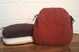 (TWIN PACK) Washable Velour dining chair seat cushion pad – Small – Terracotta