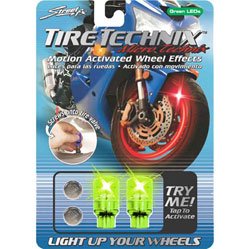 TireTechnix MicroTechnix Green L E D Wheelchair Valve Caps – 2 pack