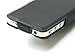 Jntworld (The Thinnest Leather Case in The World) 1mm Edge Thickness Aluminium Coated Pu Leather Case Cover for Apple iPhone 4 4g 4s Black