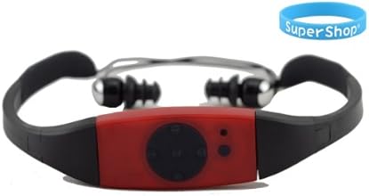 Supershop&reg; 4GB Swimming Diving Water Waterproof MP3 Player FM Radio Earphone Red