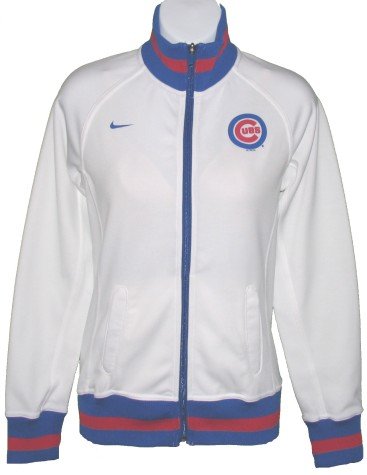 Nike Chicago Cubs Ladies White Track Jacket (Medium)