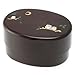 Kotobuki 280-131 2-Tier Bento Food-Storage Box, Burgundy Owl and Moon