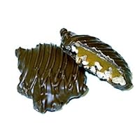 Sugar Free Dark Chocolate Pecan Carmel Turtles, Premium Quality - Tasty, Crispy Pecans, Gooey Caramel all Sugar Free - approx 22 oz (Gold Gift Box)