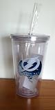 Tampa Bay Lightning Double Wall Tumbler with Straw