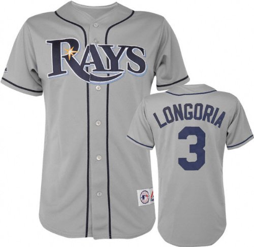 Evan Longoria Tampa Bay Rays Road Grey MLB Replica Jersey