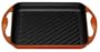 Le Creuset Enameled Cast-Iron 13-by-8-1/2-Inch Rectangular Skinny Grill, Flame