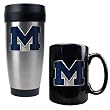 Michigan Wolverines NCAA Stainless Travel Tumbler And Ceramic Mug Set by Great American Products