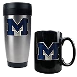 Michigan Wolverines Stainless Steel Travel Tumbler & Ceramic Mug Set NCAA College Athletics