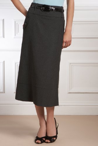 Below The Knee Pocket Flap Skirt