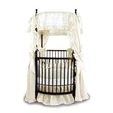 Angel Line White Eyelet Round Crib Bedding