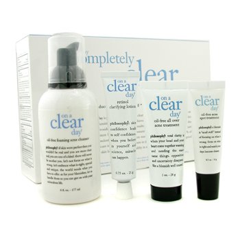 On A Clear Day Completely Clear Skin System: Cleanser + Acne Treatment + Spot Treatment + Clarifying Lotion