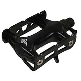 Origin-8 Pro Track Light Loose Ball Powder Coated Black Pedals 9/16.