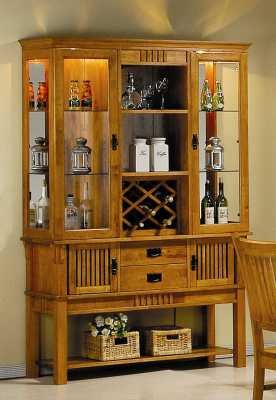 Medium Brown China Cabinet