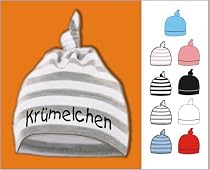 Baby Mütze bedruckt mit KRÜMELCHEN / in 9 Farben
