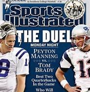 PEYTON MANNING VS. TOM BRADY, MONDAY NIGHT, SPORTS ILLUSTRATED COVER STORY, 2005