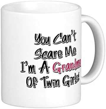 Funny Mug-Cant Scare Me Grandma Of Twin Girls Cute Quote White Coffee Mug Beautiful Unique Design By Hiuouend