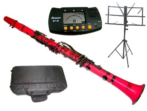 Merano B Flat Pink Clarinet with Case+Metro Tuner+Music Stand