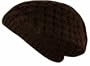 EH0031BR - Cable Knitted Open Weave Thick Slouch Fashion Beanie /Beret /Winter Hat ( 8 Colors ) - Chocolate/One Size