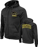 Iowa Hawkeyes Charcoal Bootleg Full-Zip Fleece Hooded Sweatshirt